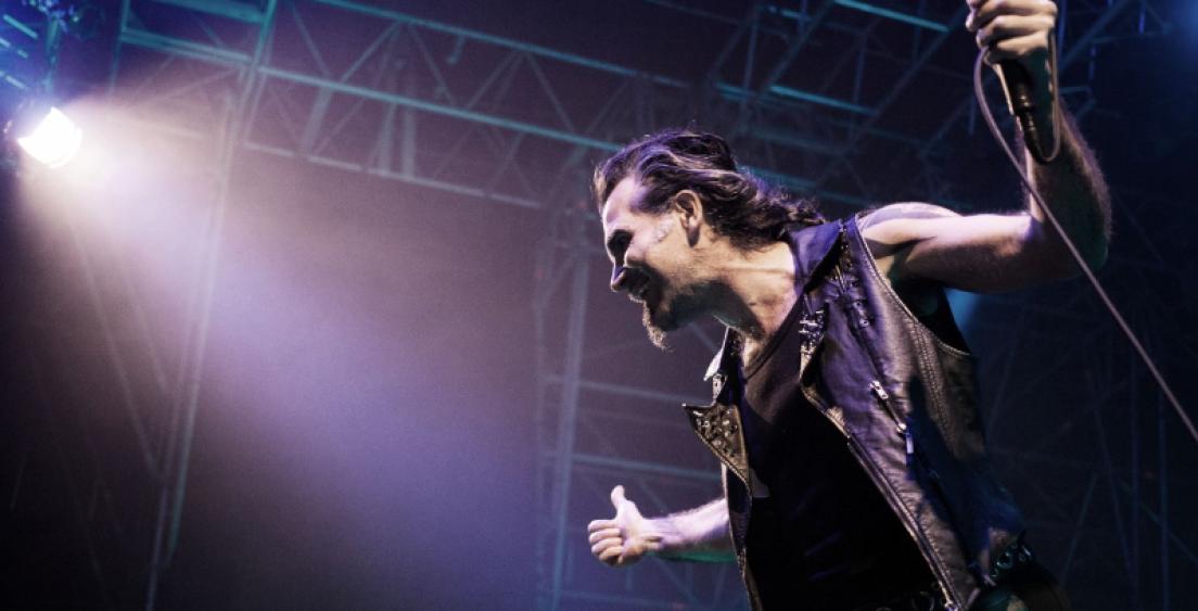 The Litfiba perform live in Rome.