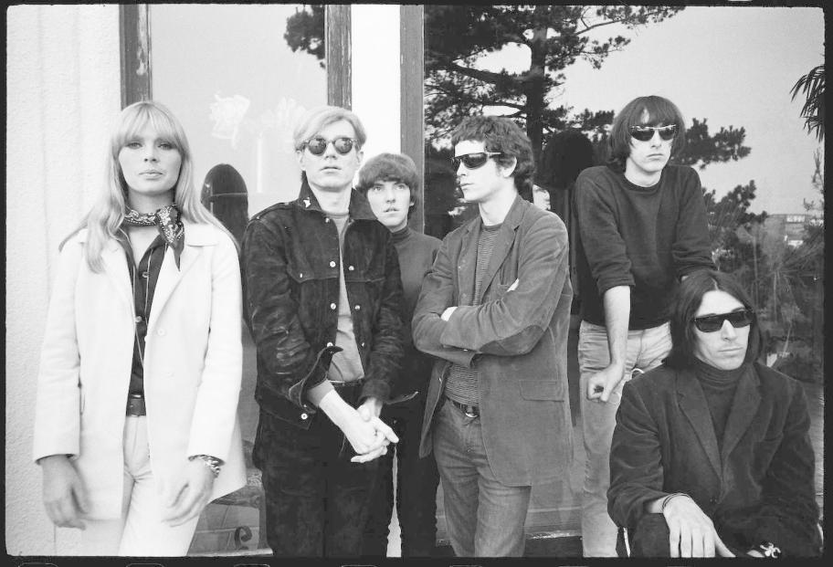 Steve SchapiroThe Velvet Underground with Nico and Andy Warhol at Phillip Law's home during the Exploding Plastic Inevitable tour, 1966
