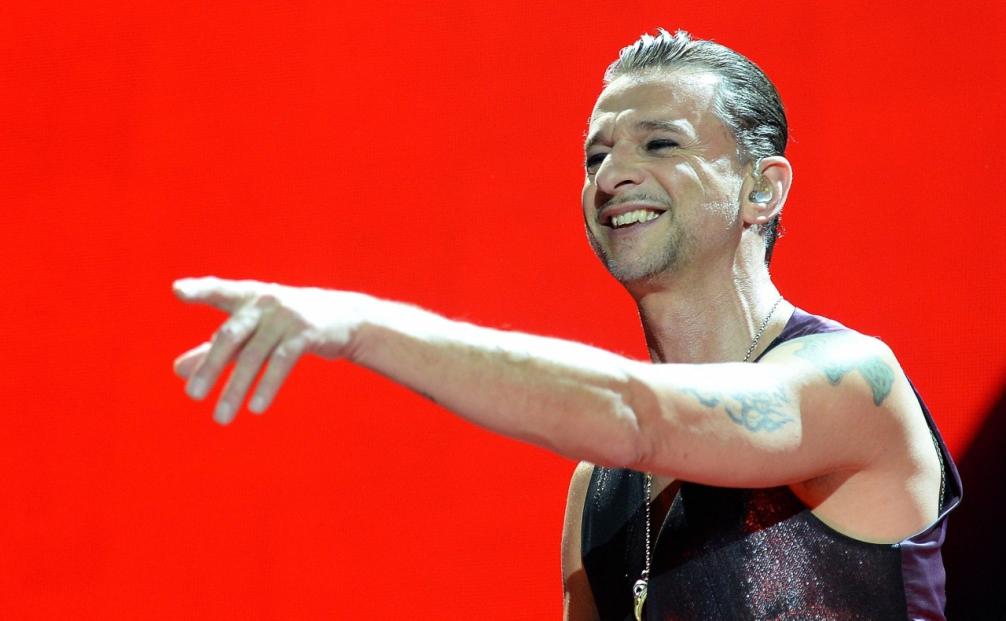 Depeche Mode perform on stage during the concert in Turin