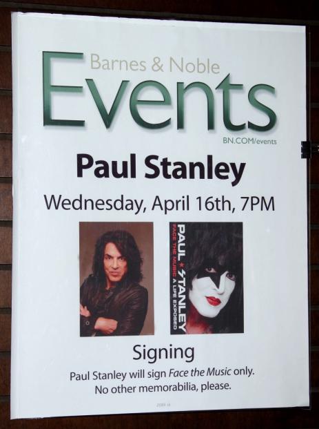 Paul Stanley of KISS signs his new book FACE THE MUSIC: A LIFE EXPOSED - Los Angeles, California