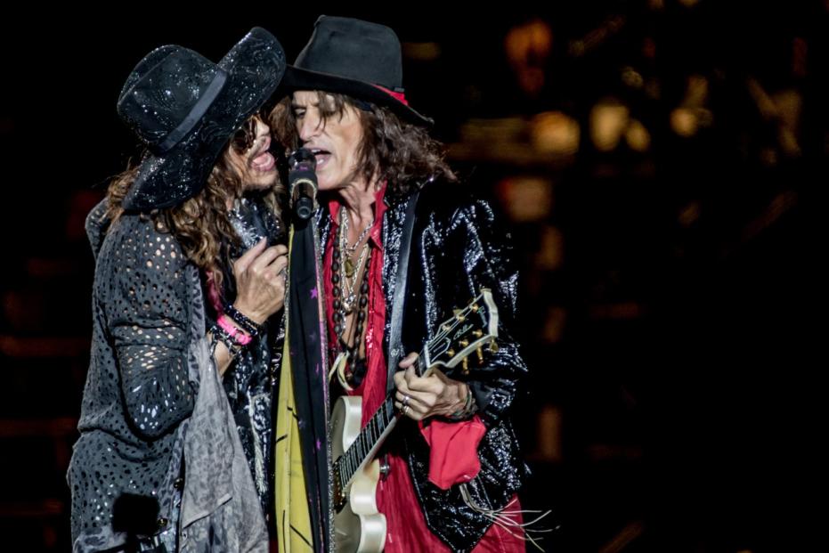American rock band Aerosmith performs live in Milan