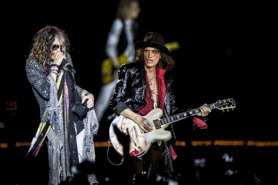 Aerosmith performs at Arena FieraMilano Live in Milan