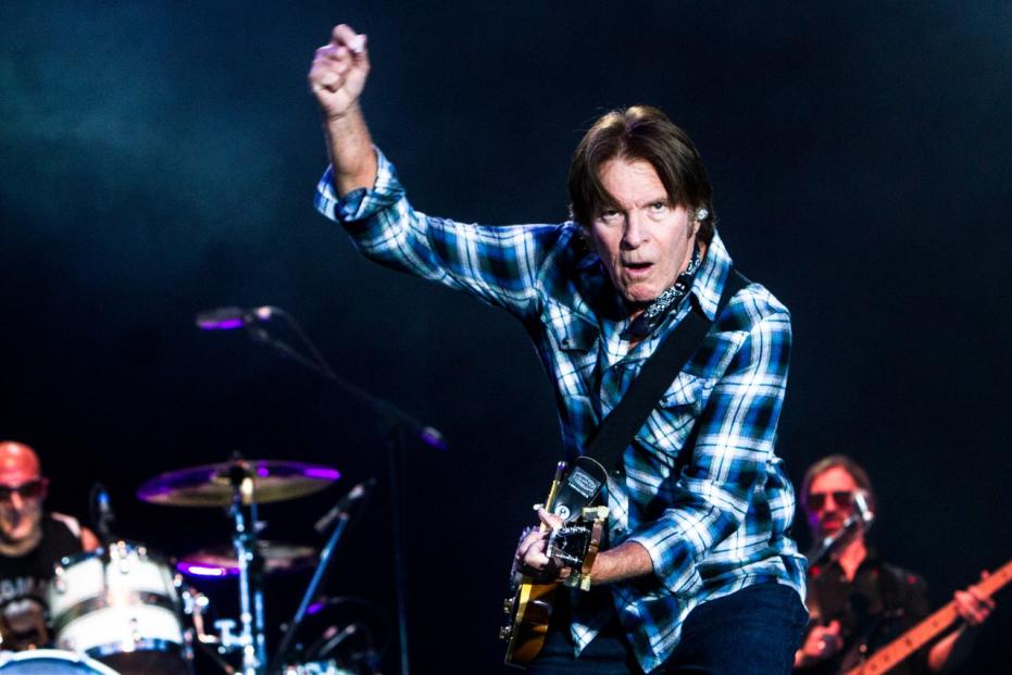 American musician and guitarist John Fogerty performs live in Milano