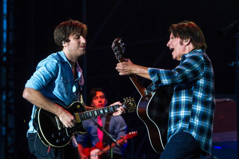 American musician and guitarist John Fogerty performs live in Milano