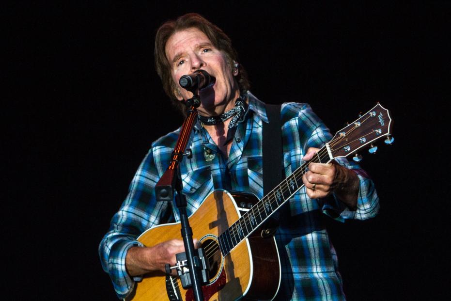 American musician and guitarist John Fogerty performs live in Milano