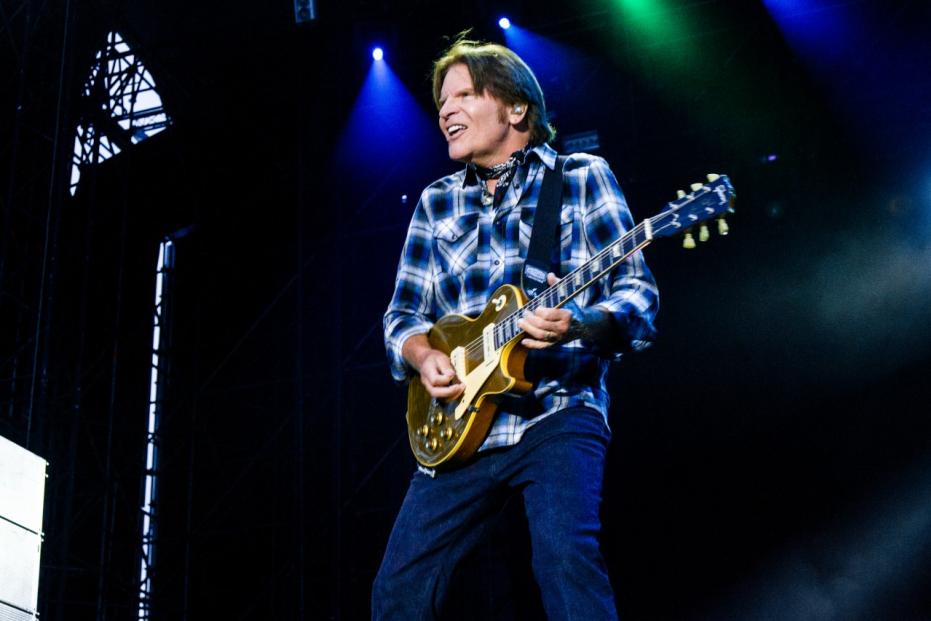 American musician and guitarist John Fogerty performs live in Milano