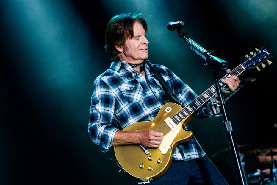 American musician and guitarist John Fogerty performs live in Milano