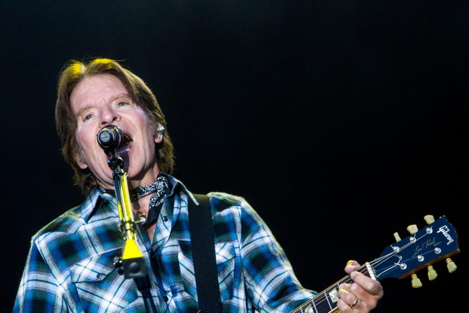 American musician and guitarist John Fogerty performs live in Milano