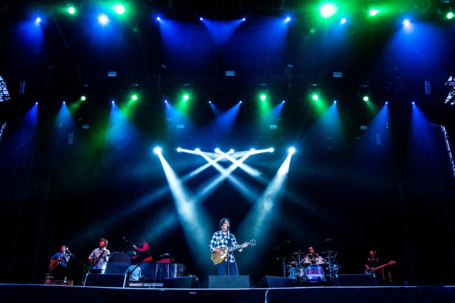 American musician and guitarist John Fogerty performs live in Milano