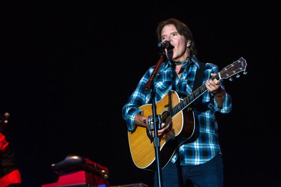 American musician and guitarist John Fogerty performs live in Milano