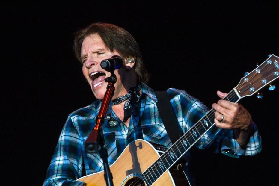 American musician and guitarist John Fogerty performs live in Milano