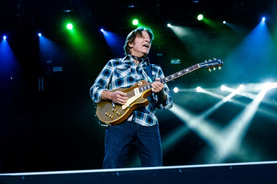American musician and guitarist John Fogerty performs live in Milano