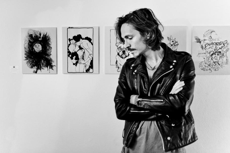 So the Echo a night with Brandon Boyd. The leader and singer of Rock band INCUBUS, presenting his new book of drawings and paintings in Bologna at ONO