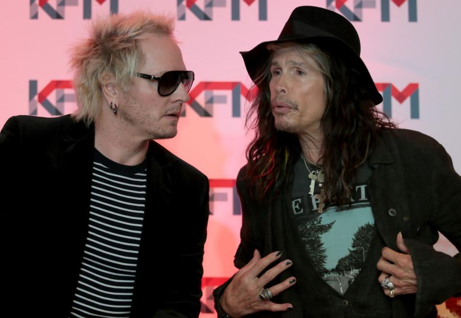 Steven Tyler seen during the Kings of Chaos press conference in Cape Town
