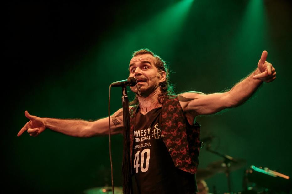 Italian rock band Litfiba performs live in Milan