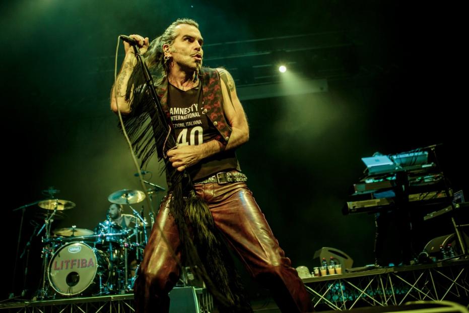 Italian rock band Litfiba performs live in Milan