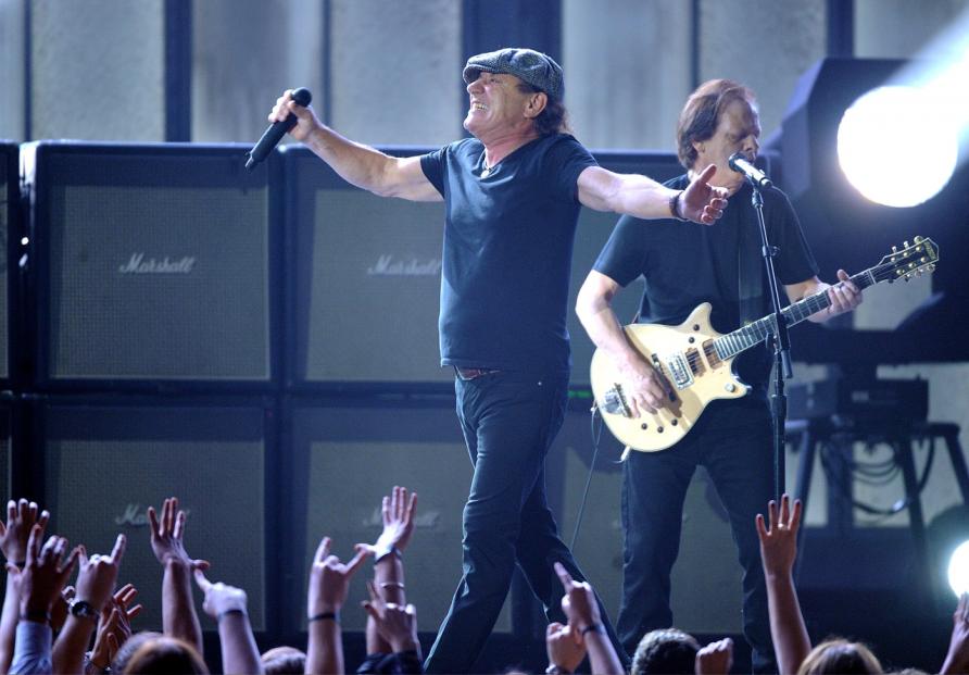 On stage at the 57th Annual Grammy Awards