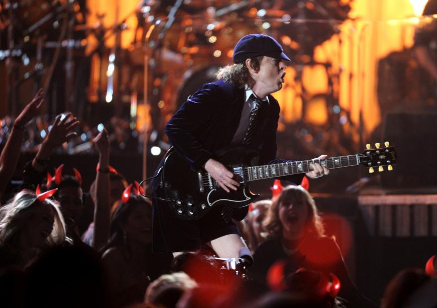 On stage at the 57th Annual Grammy Awards