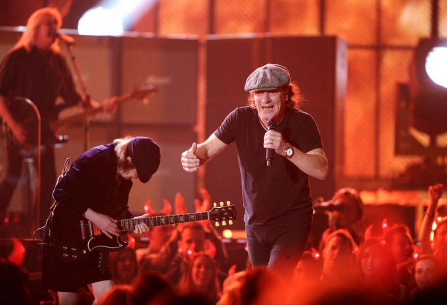 On stage at the 57th Annual Grammy Awards