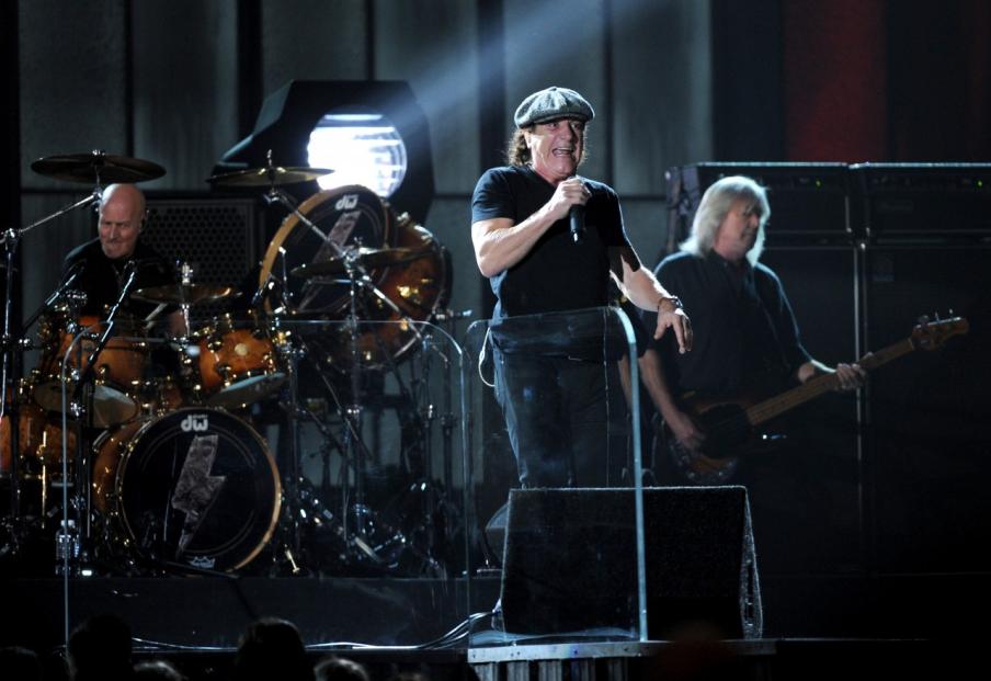 On stage at the 57th Annual Grammy Awards