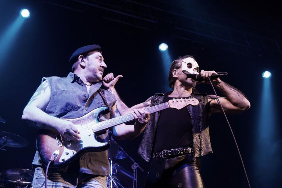 The Litfiba perform live in Rome.