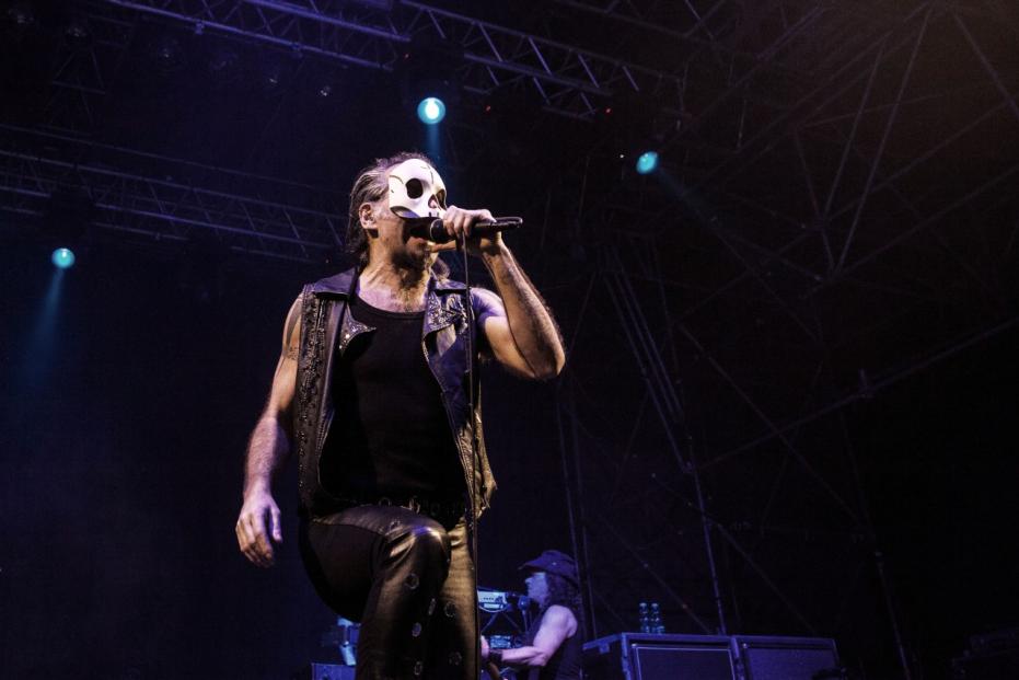 The Litfiba perform live in Rome.