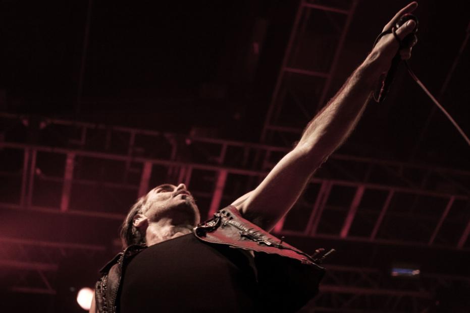 The Litfiba perform live in Rome.
