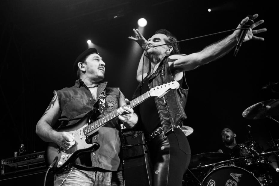 The Litfiba perform live in Rome.