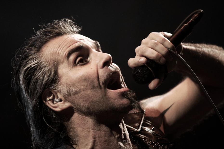 The Litfiba perform live in Rome.