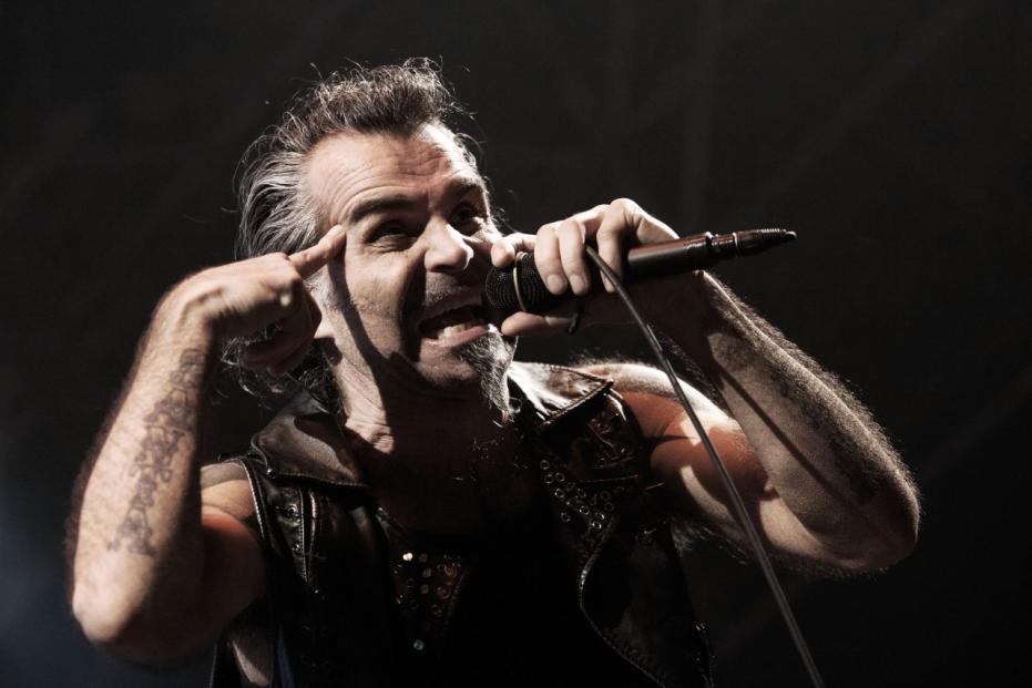 The Litfiba perform live in Rome.