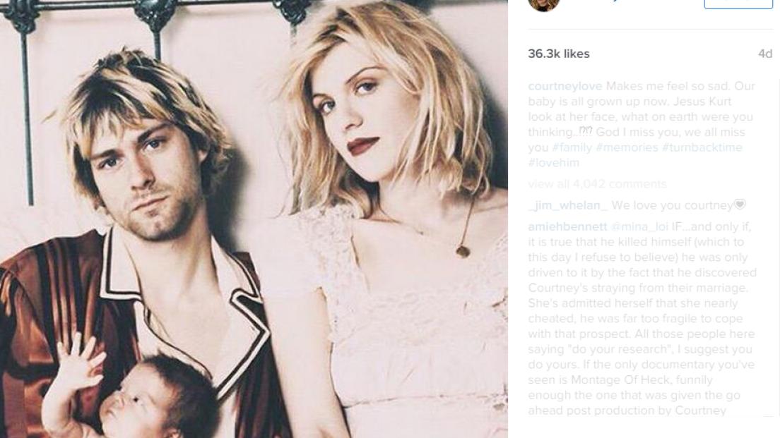 Courtney Love: messaggio d'amore a Kurt
