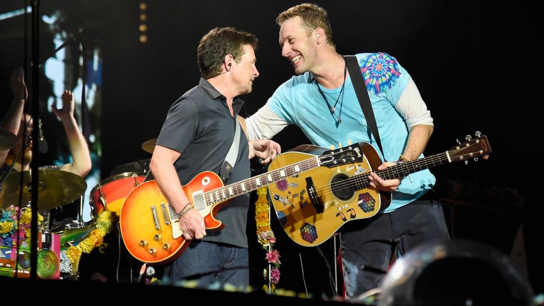 Coldplay e Michael J. Fox insieme sul palco