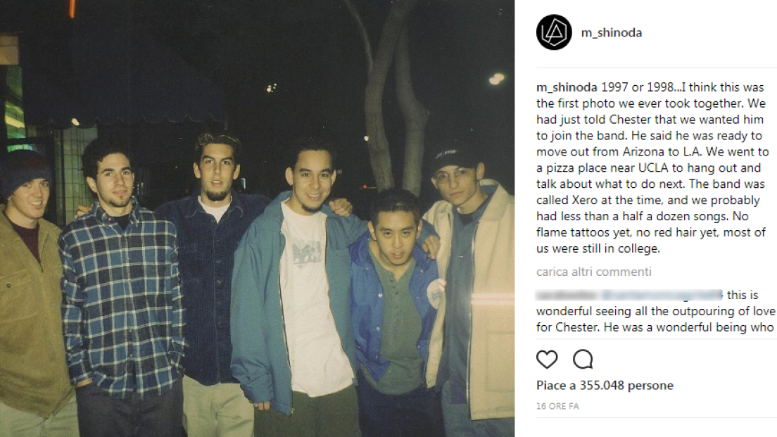 Mike Shinoda posta la prima foto dei Linkin Park ricordando Chester Bennington