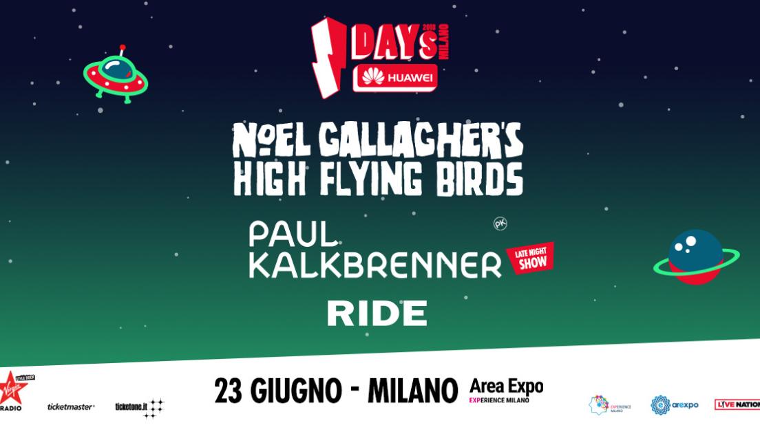 iDays: annunciati i Ride in apertura a Noel Gallagher's High Flying Birds il 23 giugno! Tutte le info