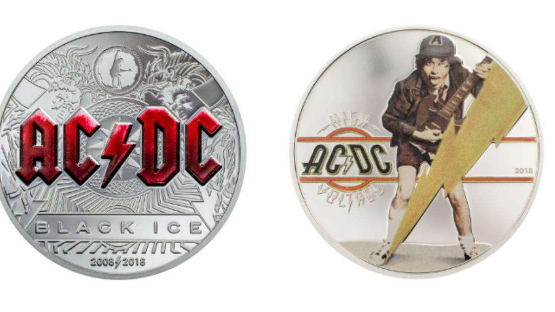 AC/DC: coniate due nuove monete alle Isole Cook in  onore di "Black Ice" e "High Voltage"! Guarda le foto