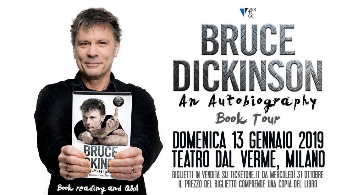 Bruce Dickinson: il reading tour arriva in Italia! Unica data a Milano il 13 gennaio