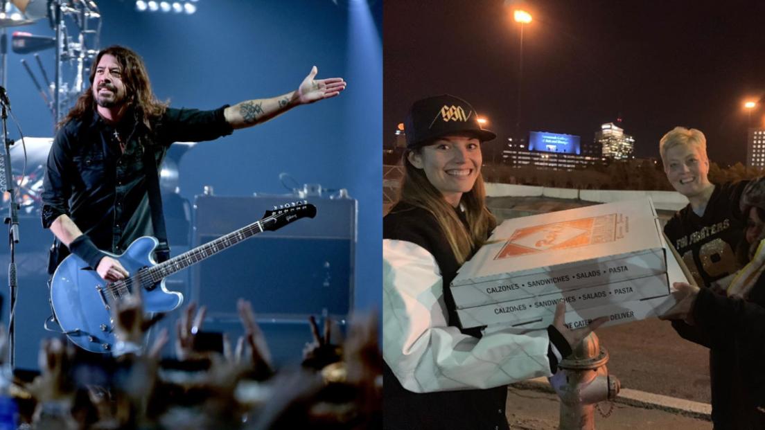 I Foo Fighters hanno fatto consegnare le pizze ai fan in attesa del concerto fuori dallo stadio di Atlanta