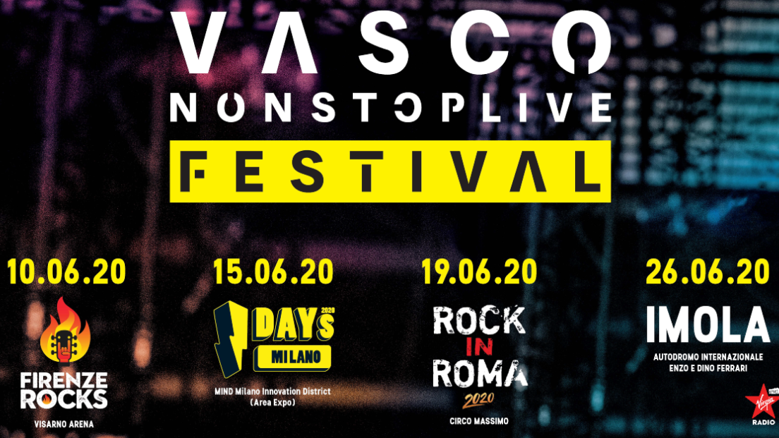 Vasco: UFFICIALE il "Non Stop Live Festival" a Firenze, Milano, Roma e Imola. Tutte le info e biglietti