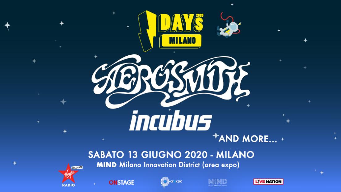Incubus: UFFICIALE ad IDays il 13 giugno in apertura agli Aerosmith