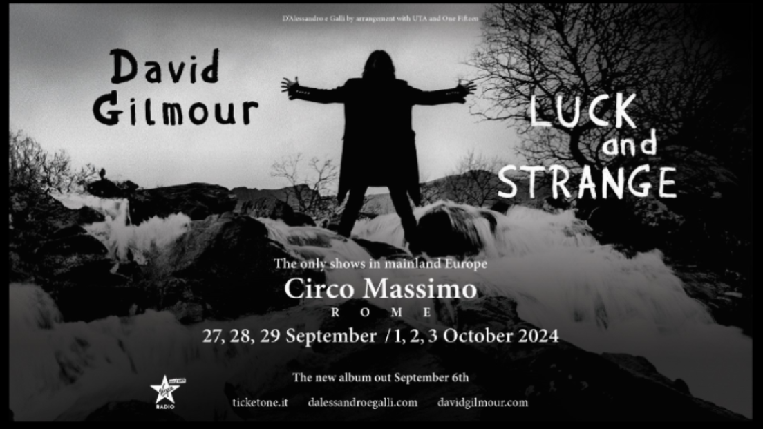 David Gilmour in concerto a Roma:  partecipa all'estrazione finale dei biglietti per il concerto del 3 ottobre al Circo Massimo