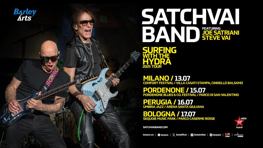 SatchVai Band, ft. Joe Satriani & Steve Vai: UFFICIALE quattro date in Italia a luglio 2025. Tutte le info e biglietti