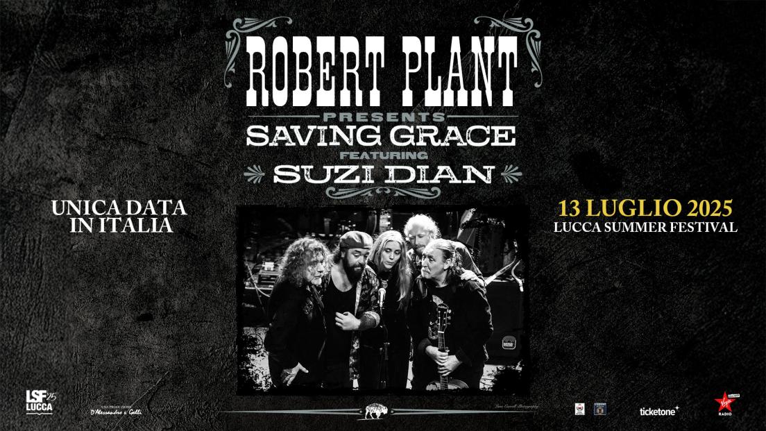 Robert Plant: UFFICIALE in concerto a Lucca Summer Festival il 13 luglio con i Saving Grace ft. Suzi Dian. Tutte le info