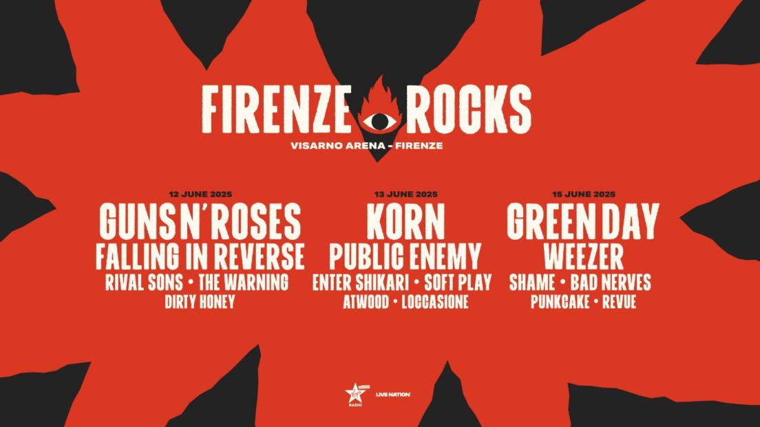 Speciale Firenze Rocks Festival: partecipa all'estrazione finale dei biglietti per i concerti del 13 e 15 giugno alla Visarno Arena