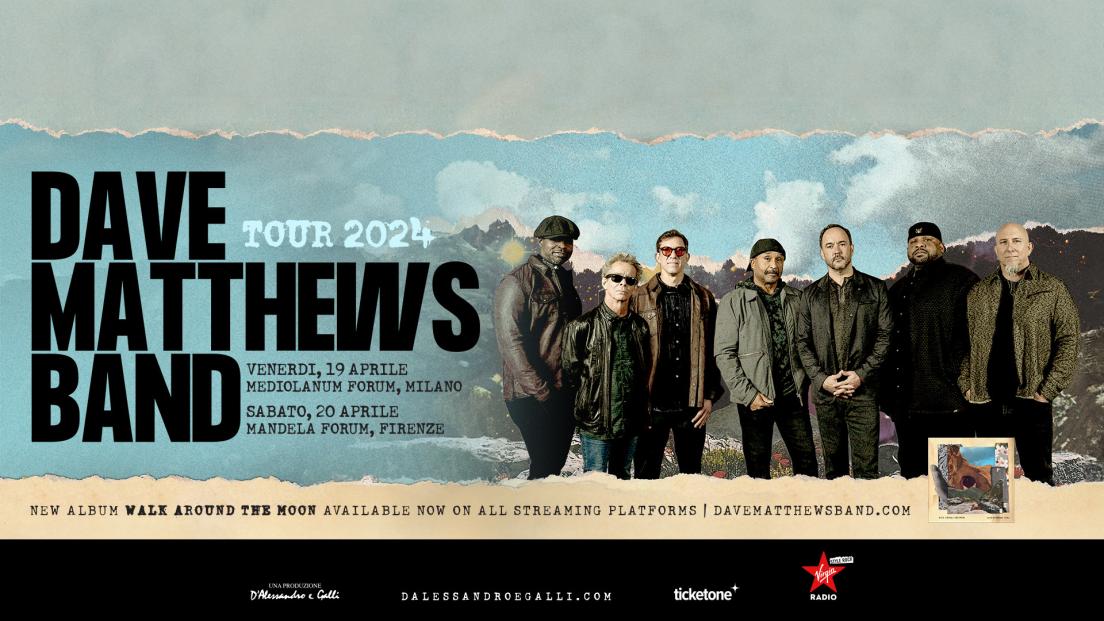 Dave Matthews Band: UFFICIALE in concerto a Milano e Firenze nel 2024. Tutte le info