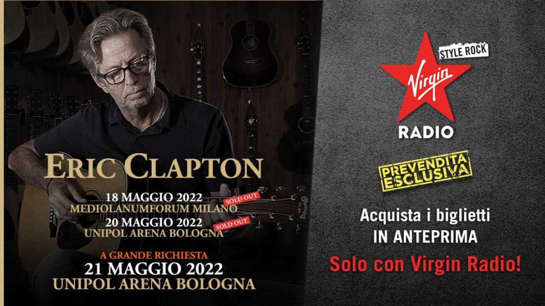 Eric Clapton: scopri come acquistare i biglietti per il concerto di Bologna in prevendita dal 20 al 21 maggio