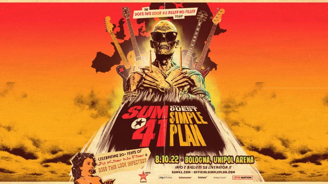 Sum 41 + Simple Plan in concerto all'Unipol Arena di Bologna. Tutte le info