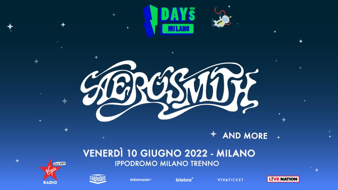 IDays riprogrammato per il 2022, Aerosmith confermati il 10 giugno. Nuova location all'Ippodromo di Milano