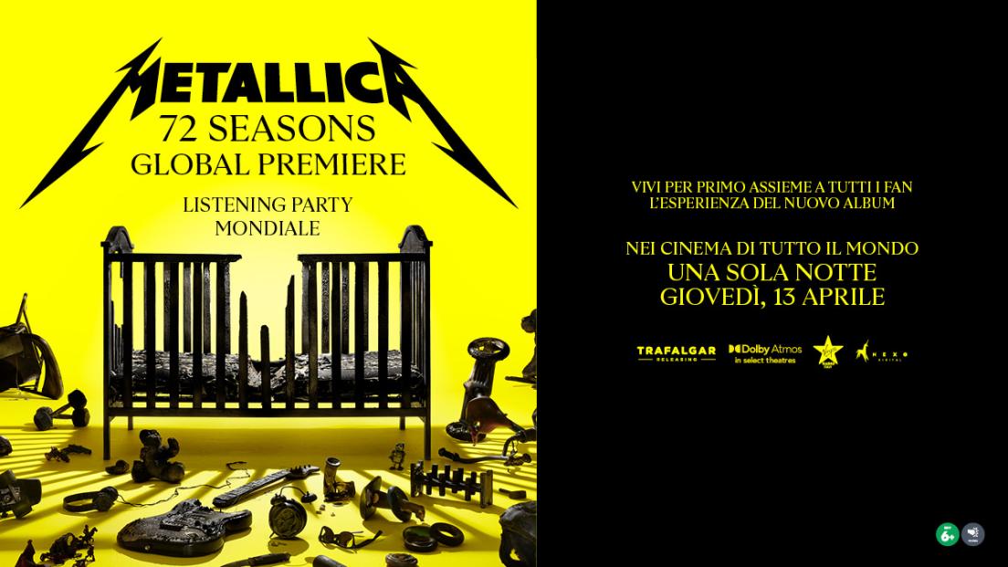 Metallica: 72 Seasons - Global Premiere. Solo per una notte in contemporanea mondiale, giovedì 13 aprile al cinema