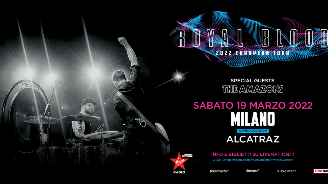 Royal Blood, cambio di location per il concerto a Milano del 19 marzo 2022. Tutte le info