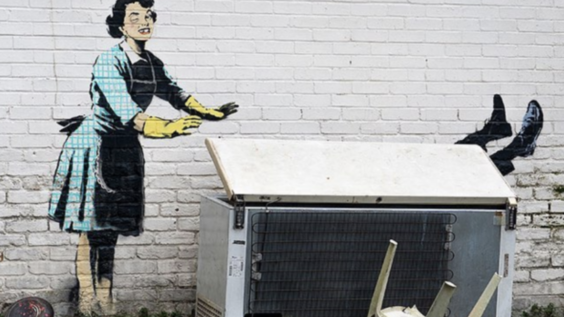 Banksy: guarda la foto della sua ultima opera intitolata Mascara di San Valentino
